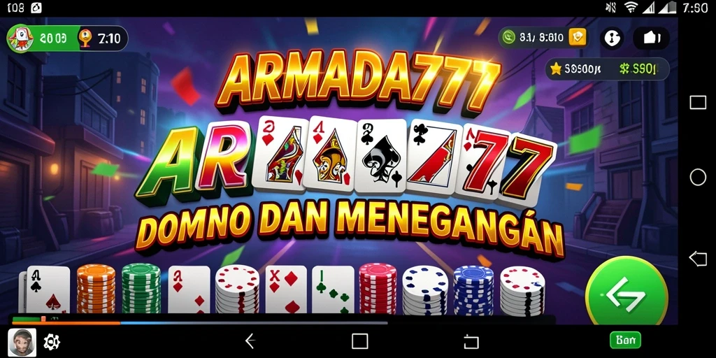 Tangkapan layar gameplay Domino di ARMADA777 menampilkan aksi seru dengan pemain yang berkompetisi.