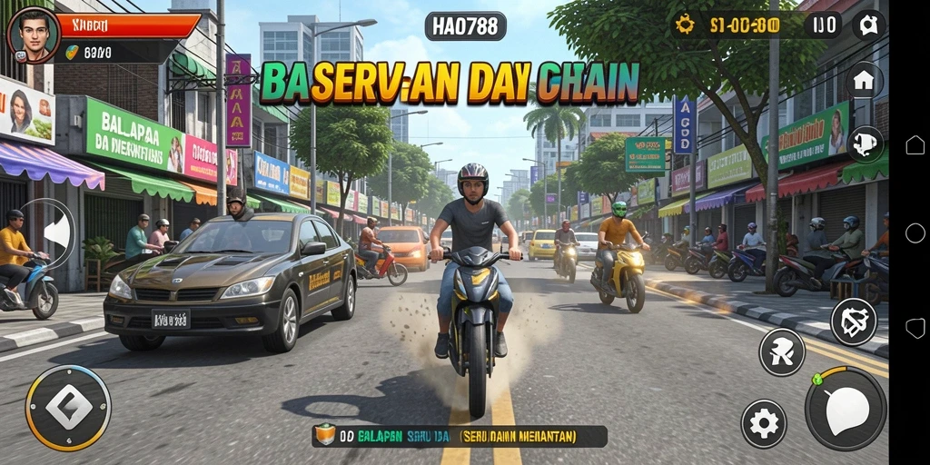 Tampilan gameplay HAO788 yang mendebarkan di jalanan.