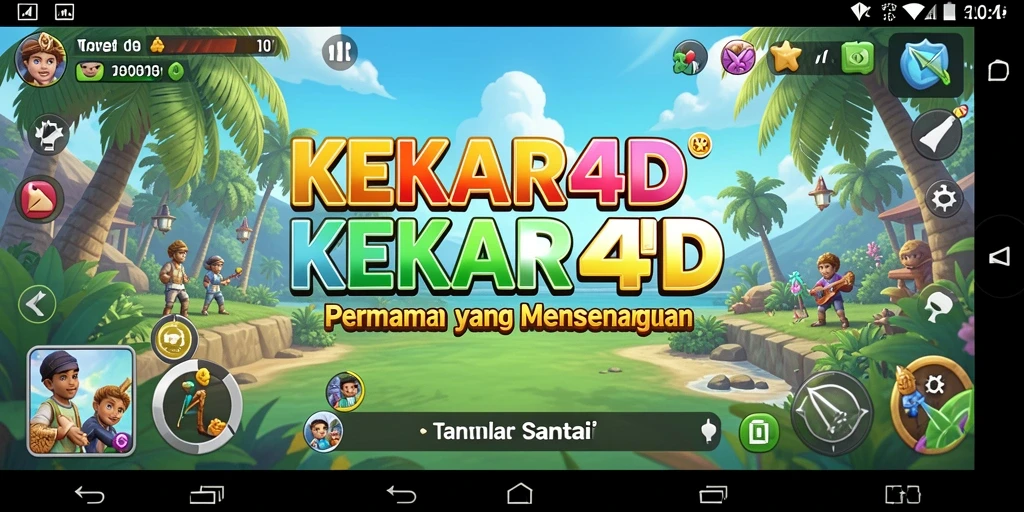 Tampilan gameplay KEKAR4D yang penuh warna dan menarik.