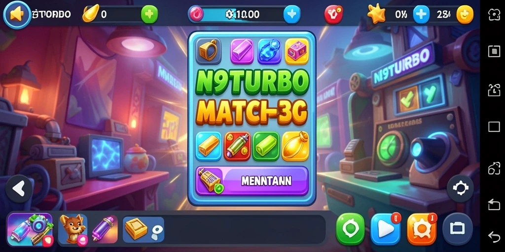 Tampilan gameplay seru dari N9TURBO yang menantang.