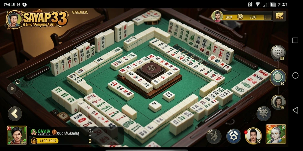 Tampilan gameplay Mahjong yang menarik dan menantang.